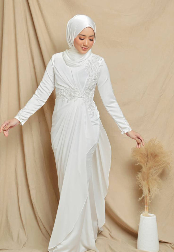 Angelic Dress in Off-White Special Embellishments