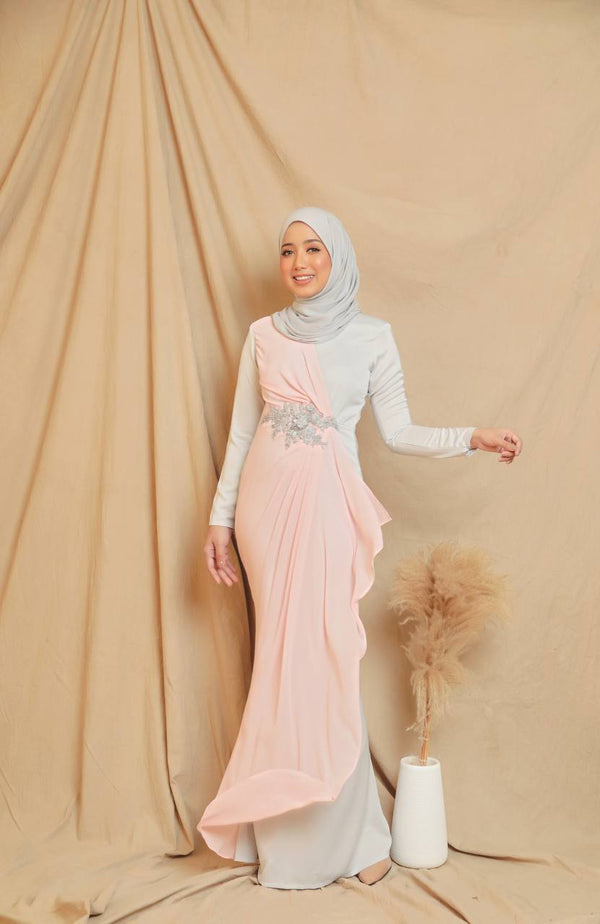 Angelic Dress in GreyPink