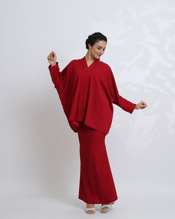 Poppy Kaftan in Blooming Red