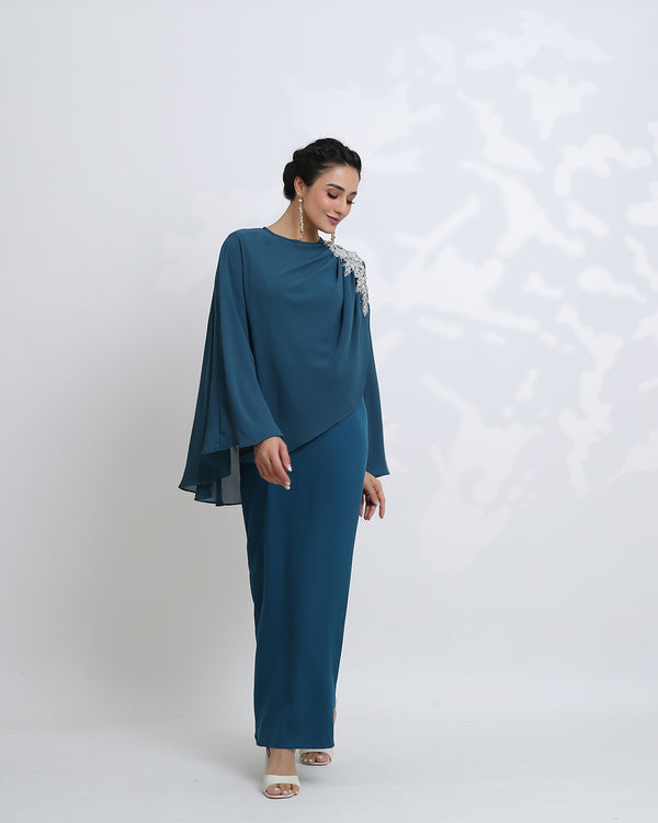 Rania Dress in Pine Green