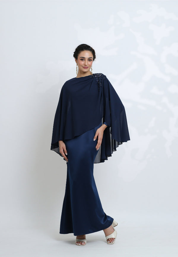 Rania Dress in Navy Blue