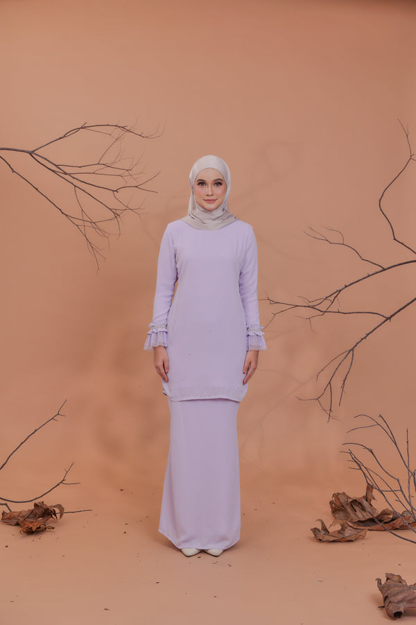 Ruffles Kurung in Lilac